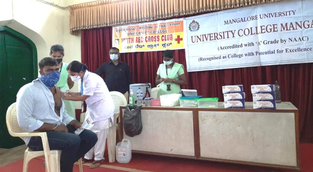 CoviShield Vaccination camp for more than 295 people organized by District Administration and Youth Red Cross Unit on account of Prime Minister Sri Narendra Modiji Birthday on 17-9-21